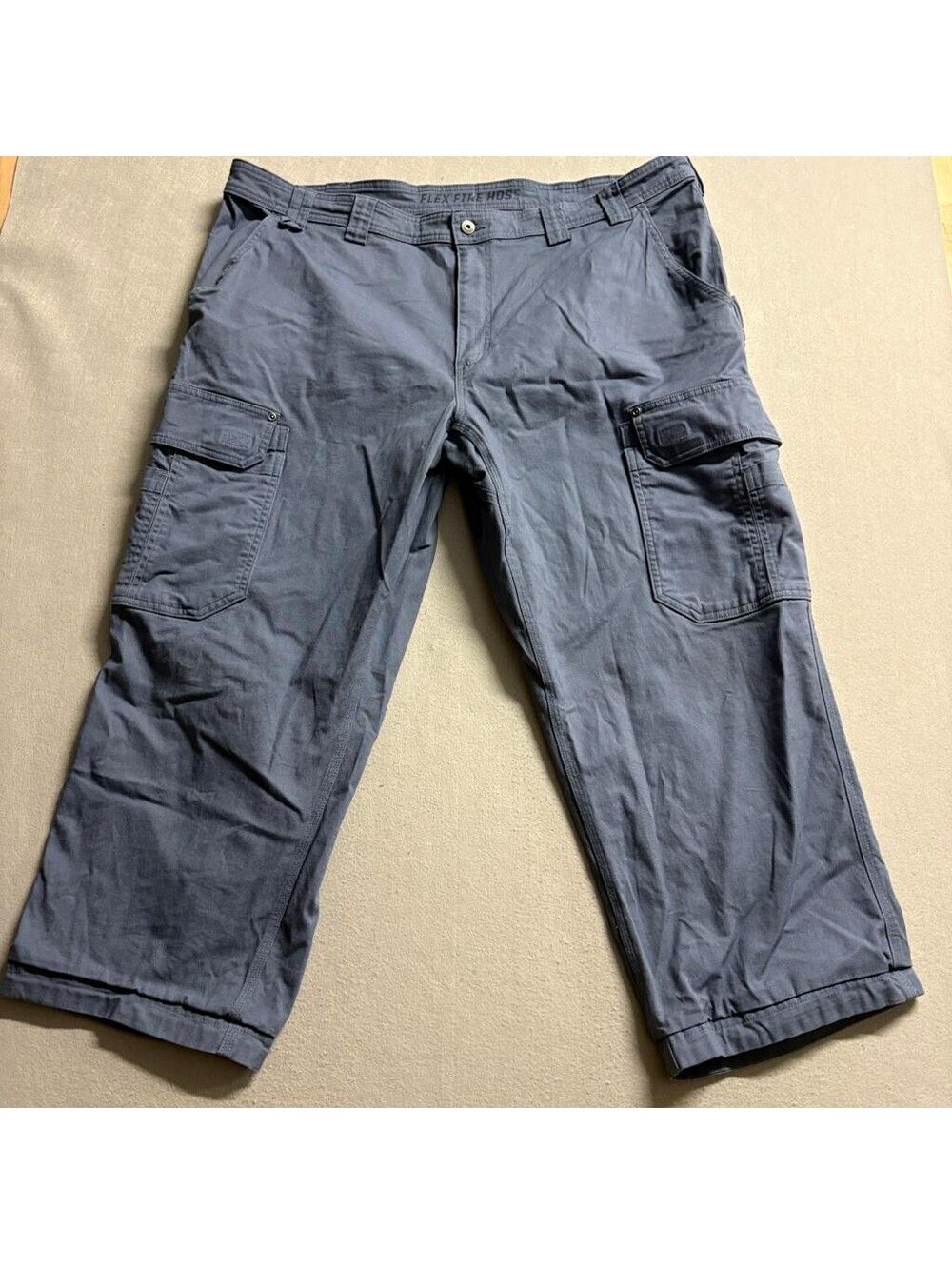 Duluth Trading Co Flex Fire Hose Cargo Pants Mens 44x32 Relaxed Fit Gray